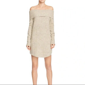 REBECCA MINKOFF EUC Erid Off the Shoulder Sweater Mini Dress Tunic S